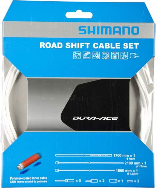 Shimano OT-SP41 silniční řadící set bowdenů a lanek s polymerovým povlakem bílý