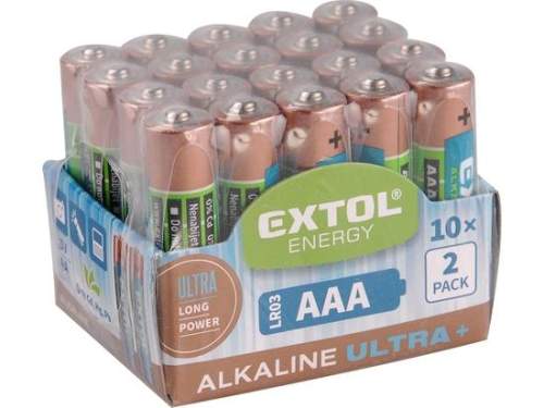Extol 42013 Baterie alkalické 20ks 1,5V AA