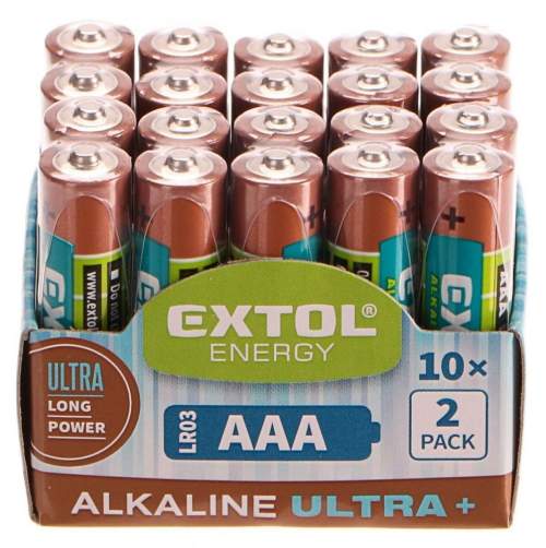 Extol Energy 42012 baterie alkalické 20ks 1,5V AAA LR03