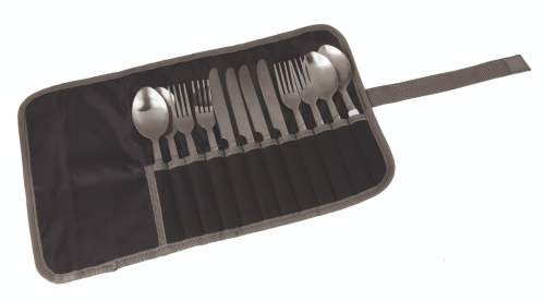 Regatta Kempingové nádobí 4Prsn Cutlery Set Black/Sealgr