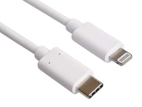 PremiumCord Lightning USB-C™ USB nabíjecí a datový kabel MFi pro Apple iPhone/iPad 1m bílý