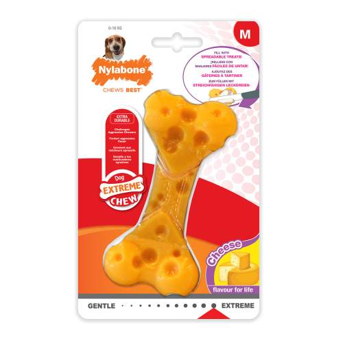Nylabone hračka Extreme kost sýr M
