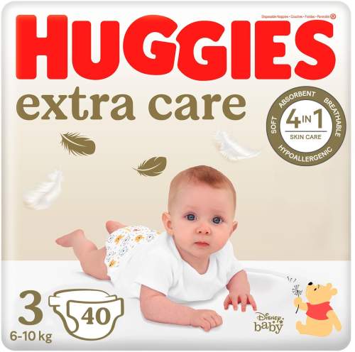 HUGGIES® Pleny jednorázové Extra Care 3 6-10 kg 40 ks