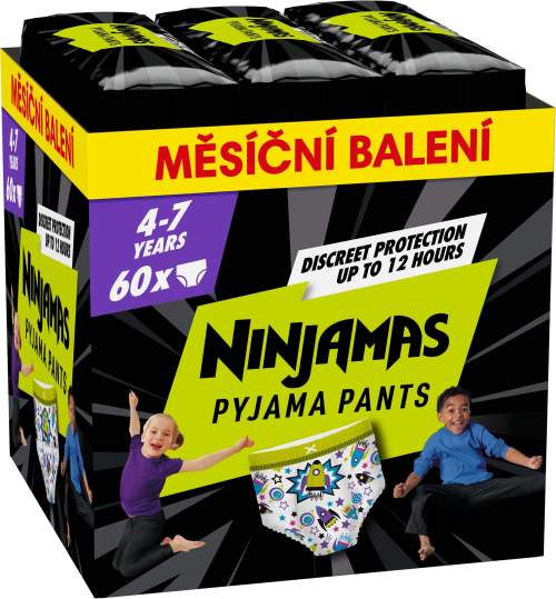 PAMPERS Ninjamas Pyjama Pants Kosmické lodě 4 – 7 let 60 ks