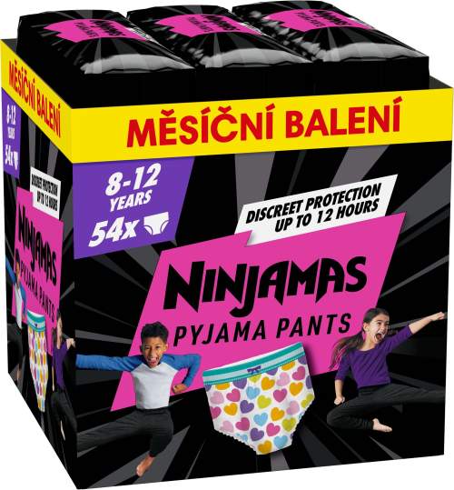 PAMPERS Ninjamas pants S8 Heart 27 - 43 kg 54 kusů