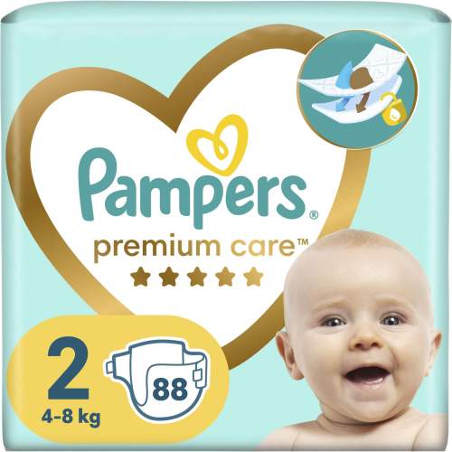 PAMPERS Plenky jednorázové Premium Care vel. L 2 88 ks 4-8 kg