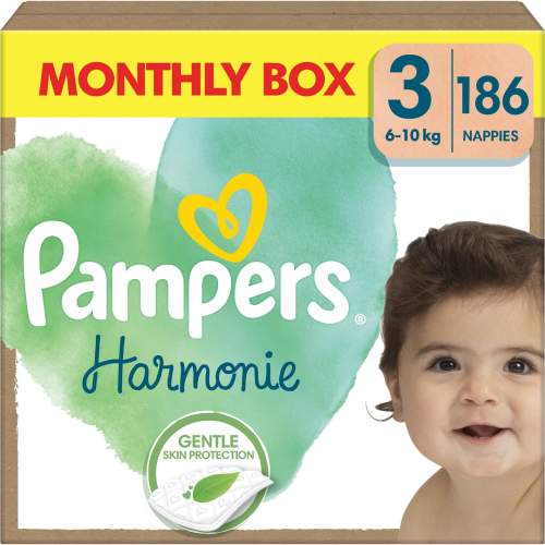 PAMPERS Pleny jednorázové Harmonie Baby 3 186 ks 6kg-10kg