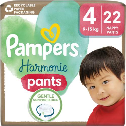 PAMPERS Kalhotky plenkové Harmonie Baby vel. 4 22 ks 9kg-15kg