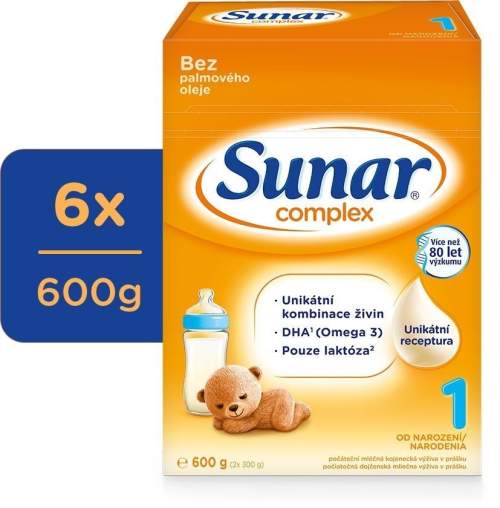 Sunar Complex 1 počáteční kojenecké mléko 6 x 600 g