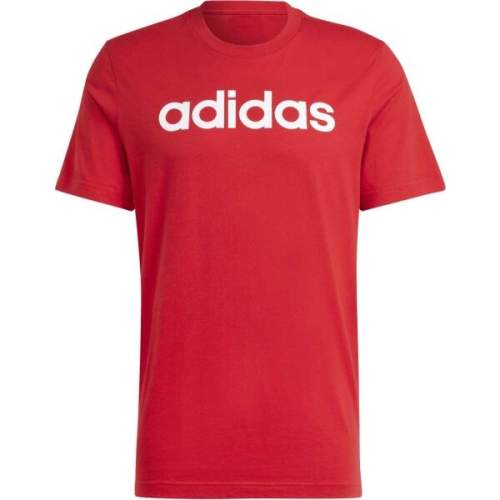 Adidas ESSENTIALS SINGLE JERSEY LINEAR Pánské tričko červená