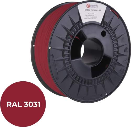 C-TECH tisková struna PREMIUM LINE ABS orientální červená RAL3031 1,75mm 1kg 3DF-P-ABS1.75-3031