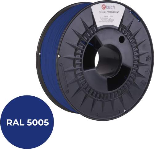 C-TECH tisková struna PREMIUM LINE ABS signální modrá RAL5005 1,75mm 1kg 3DF-P-ABS1.75-5005