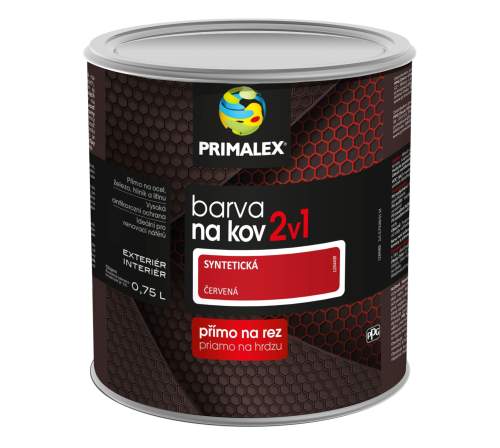 PRIMALEX barva na kov 2v1 0.25 l Černá