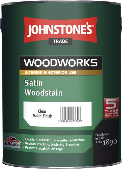 JOHNSTONE'S Satin Woodstain silnovrstvá lazura na dřevo 0.75 l Mahagon