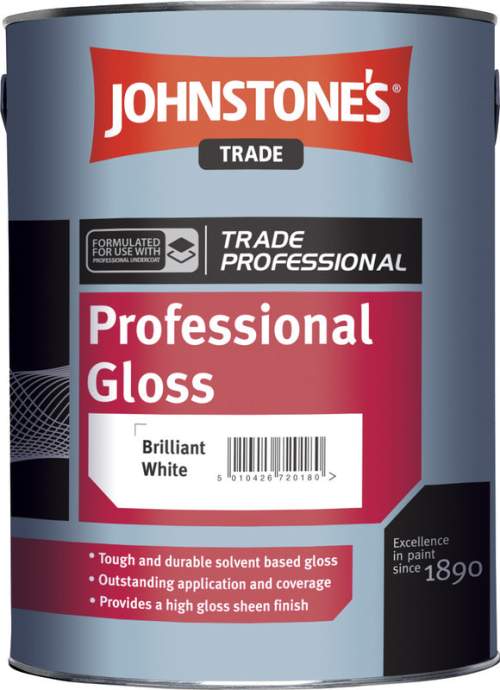 JOHNSTONE'S Professional Gloss barva na dřevo a kov 1 l 0100 Bílá