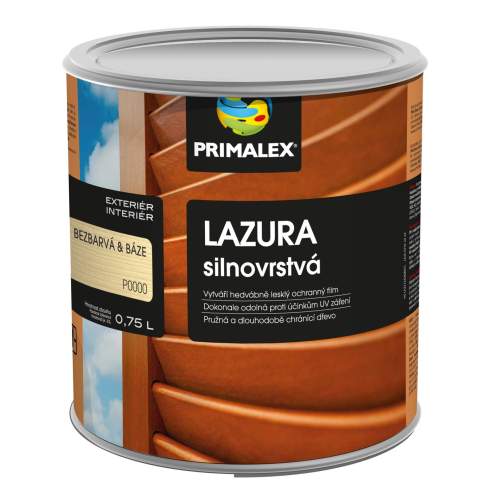 PRIMALEX LAZURA silnovrstvá na dřevo 0.75 l P0010 bílá