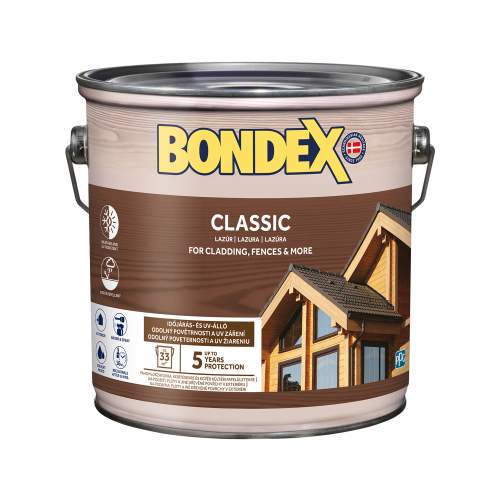 BONDEX CLASSIC tenkovrstvá syntetická lazura na dřevo 0.75 l Kaštan