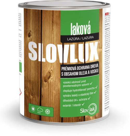 Slovlak SLOVLUX laková lazura na dřevo 0.7 l Borovice
