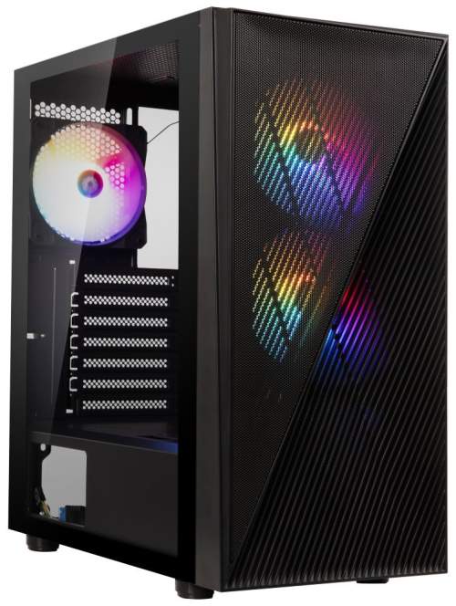 BitFenix skříň Helios / ATX / 4x120mm FRGB fan / 2xUSB 3.0 / USB 2.0 / tvrzené sklo / černá BFC-HEL-300-KKGXP-4F