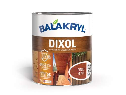 BALAKRYL DIXOL tenkovrstvá lazura na dřevo 2.5 kg Bílá