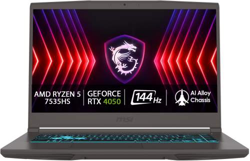 MSI Thin/A15 B7VE/R5-7535HS/15,6"/FHD/16GB/512GB SSD/RTX 4050/bez OS/Gray/2R