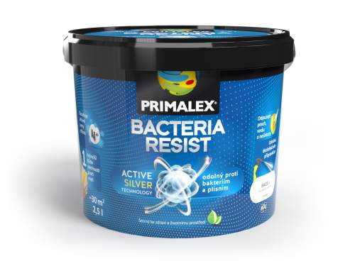 PRIMALEX BACTERIA RESIST bílý vnitřní nátěr proti plísním 2.5 l Bílá