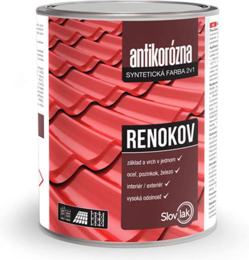 RENOKOV Antikorozní barva na kov 2v1 10 kg Antracit