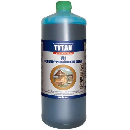 TYTAN W1 Profi fungicidní napouštědlo na dřevo 1 kg Hnědá