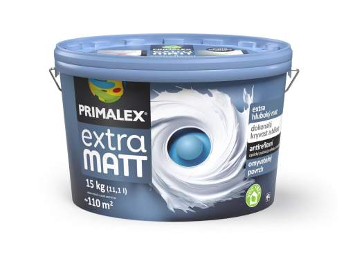 PRIMALEX extra matt sněhobílá hluboce matná interiérová barva 4 kg Bílá