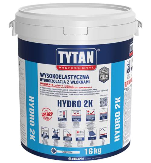 TYTAN HYDRO 2K vysoce elastická hydroizolace s vlákny 8 kg