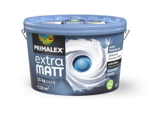 PRIMALEX extra matt sněhobílá hluboce matná interiérová barva 7.5 kg Bílá