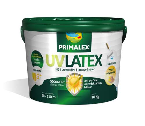 PRIMALEX UV LATEX bílý univerzální latexový nátěr 10 kg Bílá