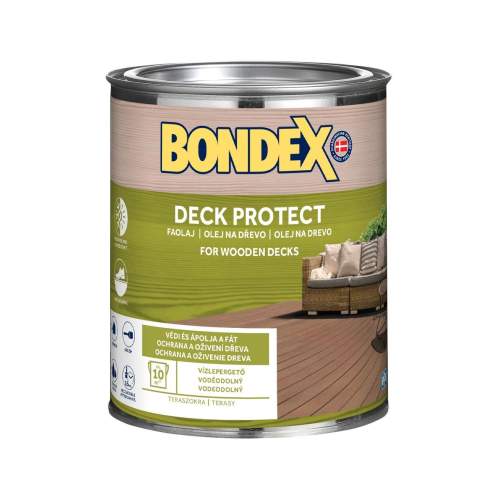 BONDEX DECK PROTECT napouštěcí olej na dřevo 0.75 l                    Červený mahagón