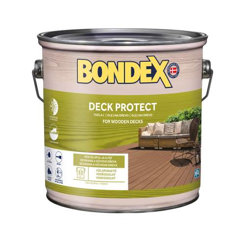 BONDEX DECK PROTECT napouštěcí olej na dřevo 2.5 l Bezbarvý
