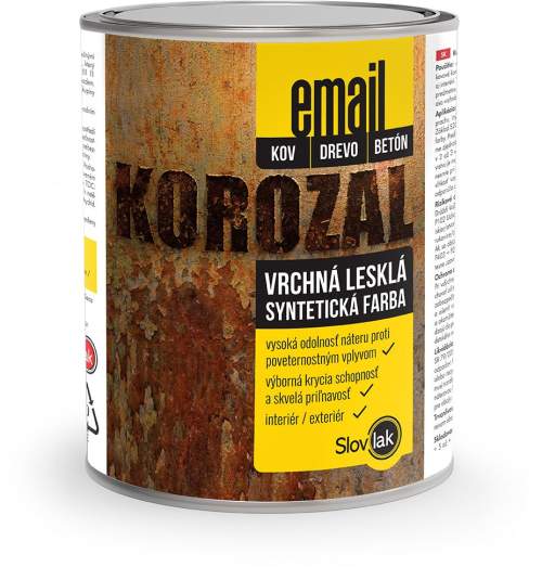 Slovlak KOROZAL EMAIL vrchní lesklá syntetická barva 0.75 kg 8190 Červený