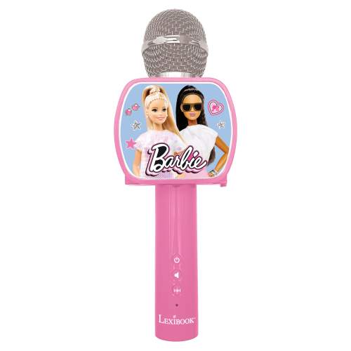 Lexibook Mikrofon Barbie Bluetooth Karaoke s vestavěným reproduktorem a stojanem Smartphone
