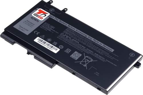 T6 Power pro notebook Dell 7VTMN, Li-Poly, 11,4 V, 3680 mAh (42 Wh), černá