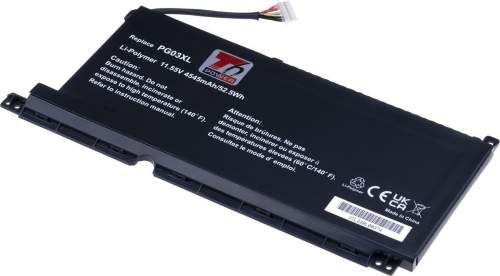 T6 Power pro notebook Hewlett Packard PG03052, Li-Poly, 11,55 V, 4545 mAh (52,5 Wh), černá