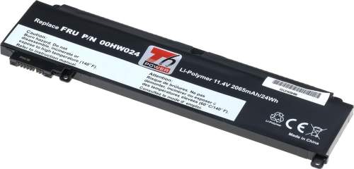 T6 Power pro notebook Lenovo 00HW025, Li-Poly, 11,4 V, 2065 mAh (24 Wh), černá