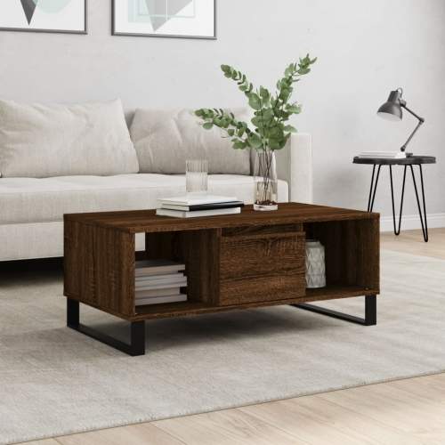 vidaXL Konferenční stolek hnědý dub 90 x 50 x 36,5 cm kompozitní dřevo