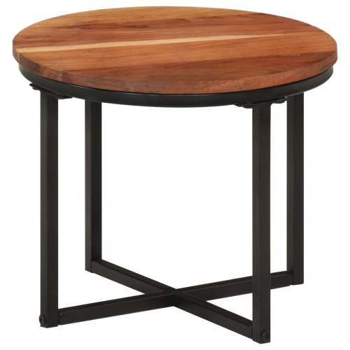 vidaXL Konferenční stolek 35x35x30 cm masivní akáciové dřevo a železo