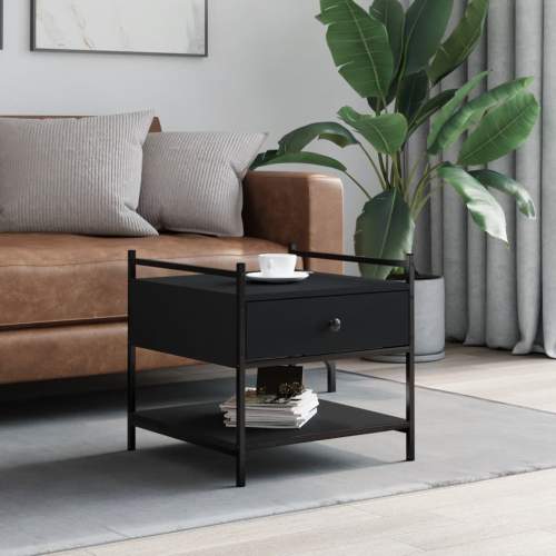 vidaXL Konferenční stolek černý 50 x 50 x 50 cm kompozitní dřevo