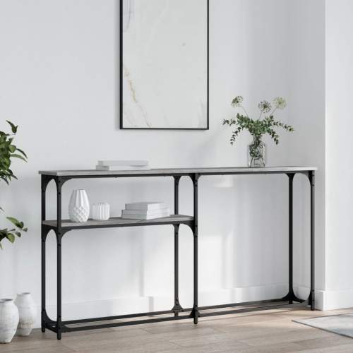 vidaXL Konzolový stolek šedý sonoma 145x22,5x75 cm kompozitní dřevo