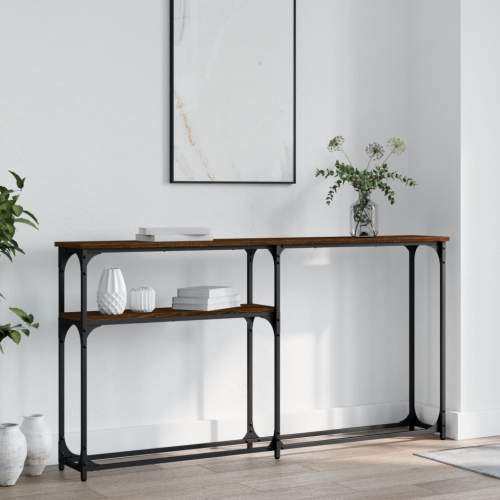 vidaXL Konzolový stolek hnědý dub 145 x 22,5 x 75 cm kompozitní dřevo