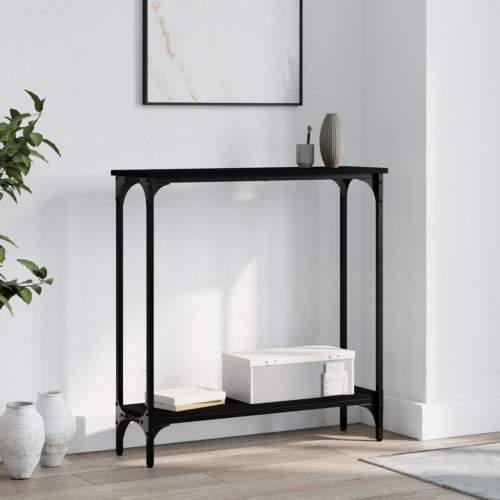 vidaXL Konzolový stolek černý 75 x 22,5 x 75 cm kompozitní dřevo