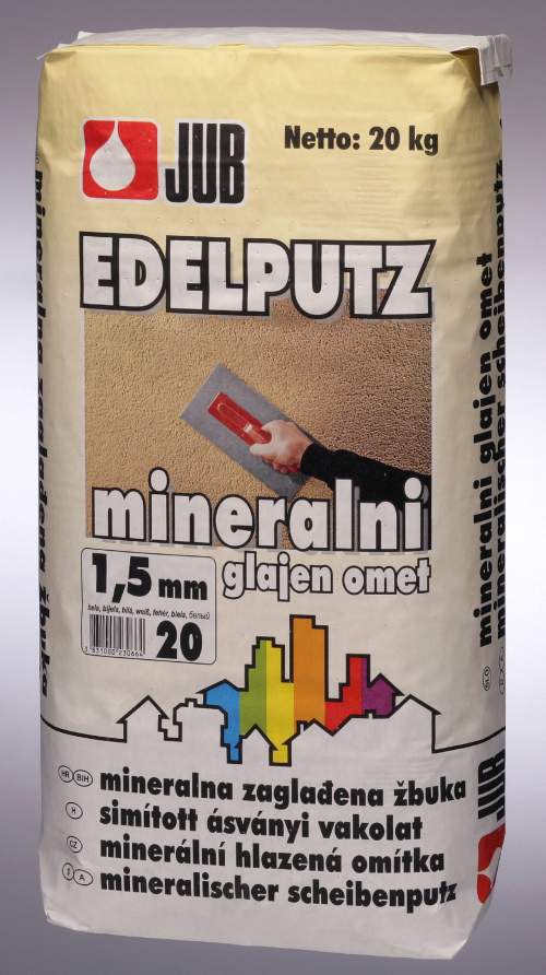 JUB JUBIZOL Mineral finish S minerální hlazená omítka 1.5 20 kg Bíla