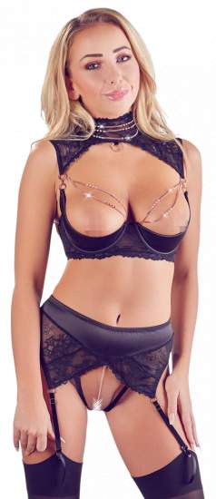 Shelf Bra Set Abierta Fina, XL