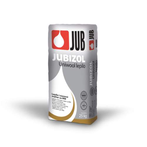 JUB JUBIZOL Uniwool fix lepidlo a základní omítka na polystyren a minerální vatu 25 kg Bílá