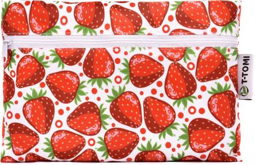 T-TOMI nepromokavý pytlík Strawberries 21 × 15 cm