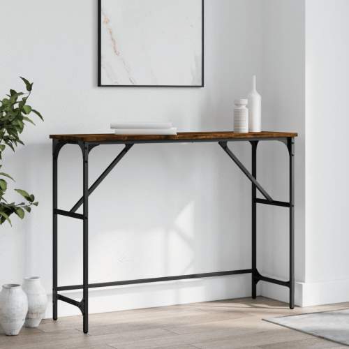 vidaXL Konzolový stolek kouřový dub 100 x 32 x 75 cm kompozitní dřevo